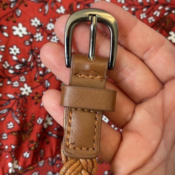 Vegan Leather 44" Tan Braided Boho Belt - Picture 8 of 11